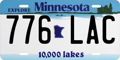 MN license plate 776LAC