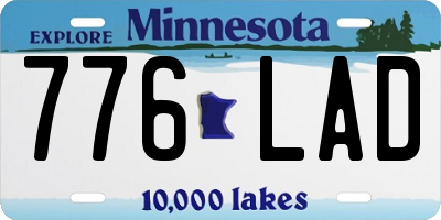 MN license plate 776LAD