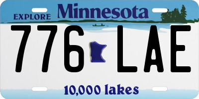 MN license plate 776LAE