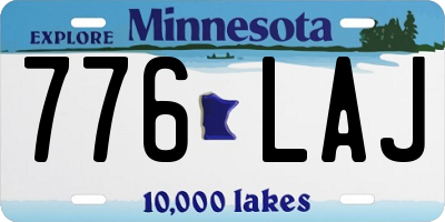 MN license plate 776LAJ