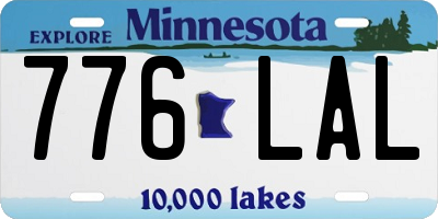 MN license plate 776LAL