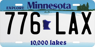 MN license plate 776LAX