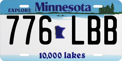 MN license plate 776LBB