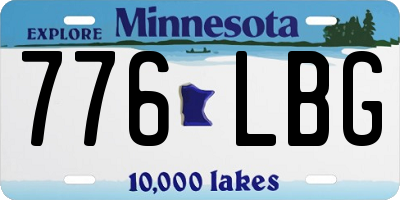 MN license plate 776LBG