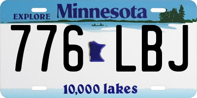 MN license plate 776LBJ