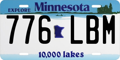 MN license plate 776LBM