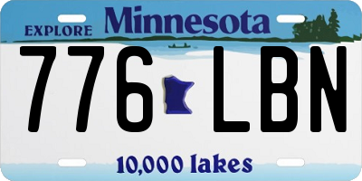 MN license plate 776LBN