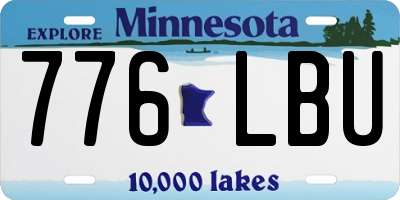 MN license plate 776LBU