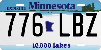 MN license plate 776LBZ