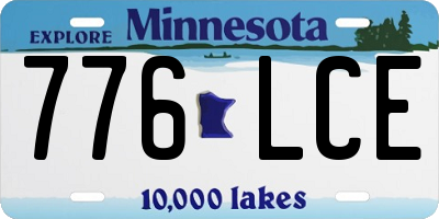 MN license plate 776LCE