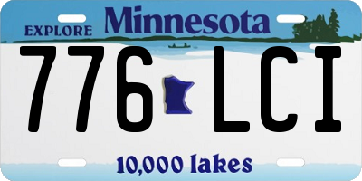 MN license plate 776LCI