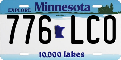 MN license plate 776LCO