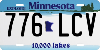 MN license plate 776LCV