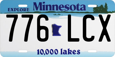 MN license plate 776LCX