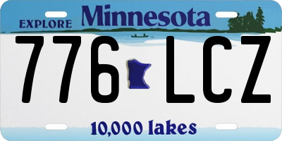 MN license plate 776LCZ