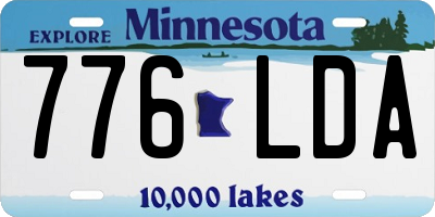 MN license plate 776LDA