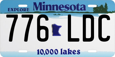 MN license plate 776LDC