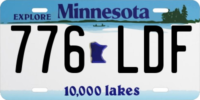 MN license plate 776LDF