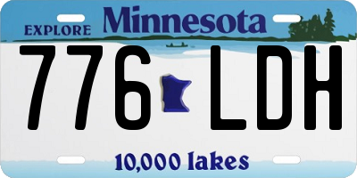 MN license plate 776LDH
