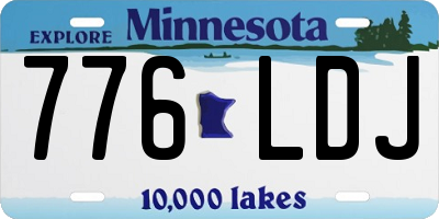 MN license plate 776LDJ