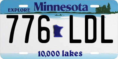 MN license plate 776LDL