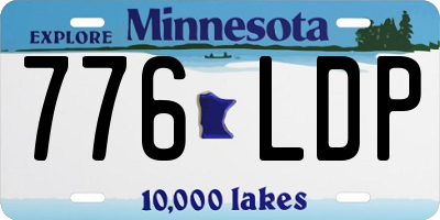MN license plate 776LDP