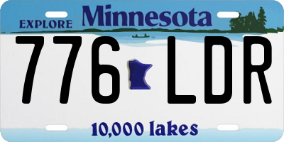 MN license plate 776LDR