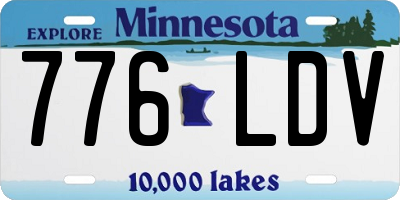 MN license plate 776LDV