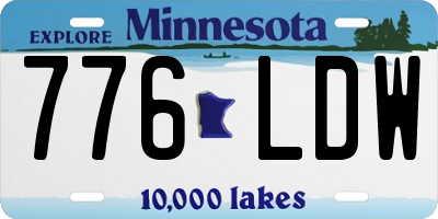 MN license plate 776LDW