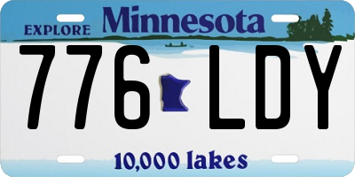 MN license plate 776LDY