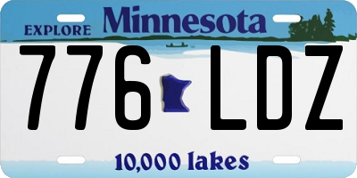 MN license plate 776LDZ