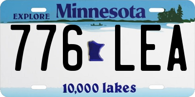 MN license plate 776LEA