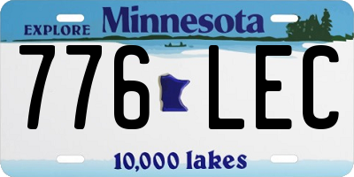 MN license plate 776LEC
