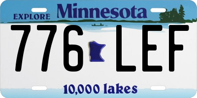 MN license plate 776LEF