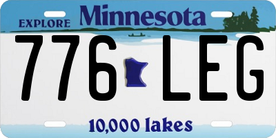 MN license plate 776LEG