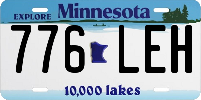 MN license plate 776LEH