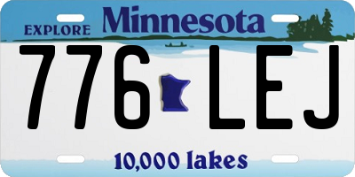 MN license plate 776LEJ