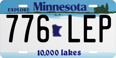 MN license plate 776LEP