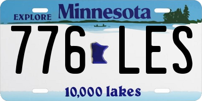 MN license plate 776LES