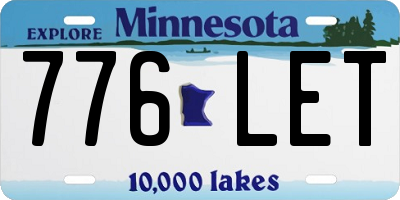 MN license plate 776LET