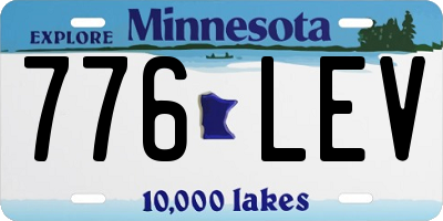 MN license plate 776LEV