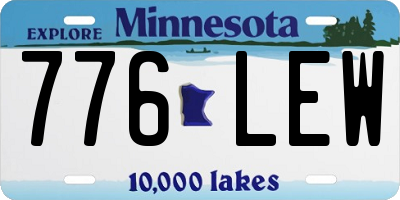 MN license plate 776LEW