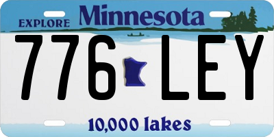 MN license plate 776LEY