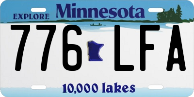 MN license plate 776LFA