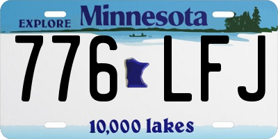 MN license plate 776LFJ