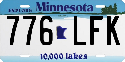 MN license plate 776LFK