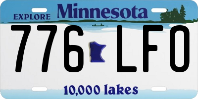 MN license plate 776LFO