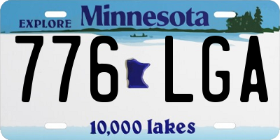 MN license plate 776LGA