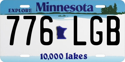 MN license plate 776LGB
