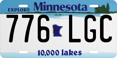 MN license plate 776LGC